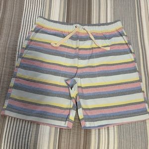 Penguin elastic waist pastel striped shorts NEW